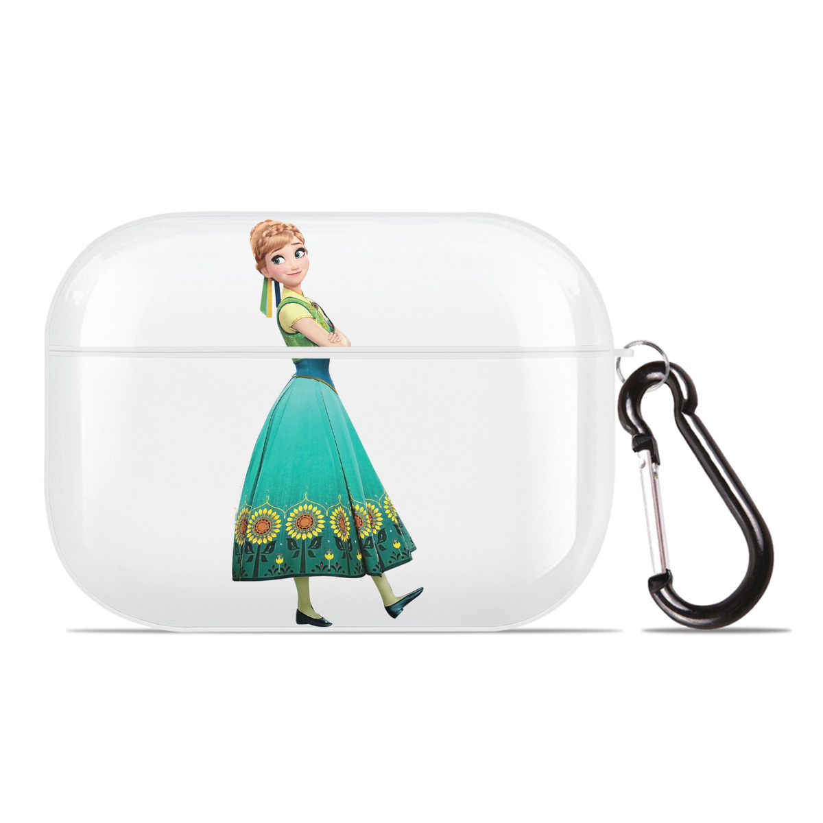 （画像用） アナと雪の女王 アンナ エルサ Frozen Anna Elsa 【AirPods Pro用】ハードシェル保護ケース 耐衝撃・防指紋・カラビナ付き商品仕様