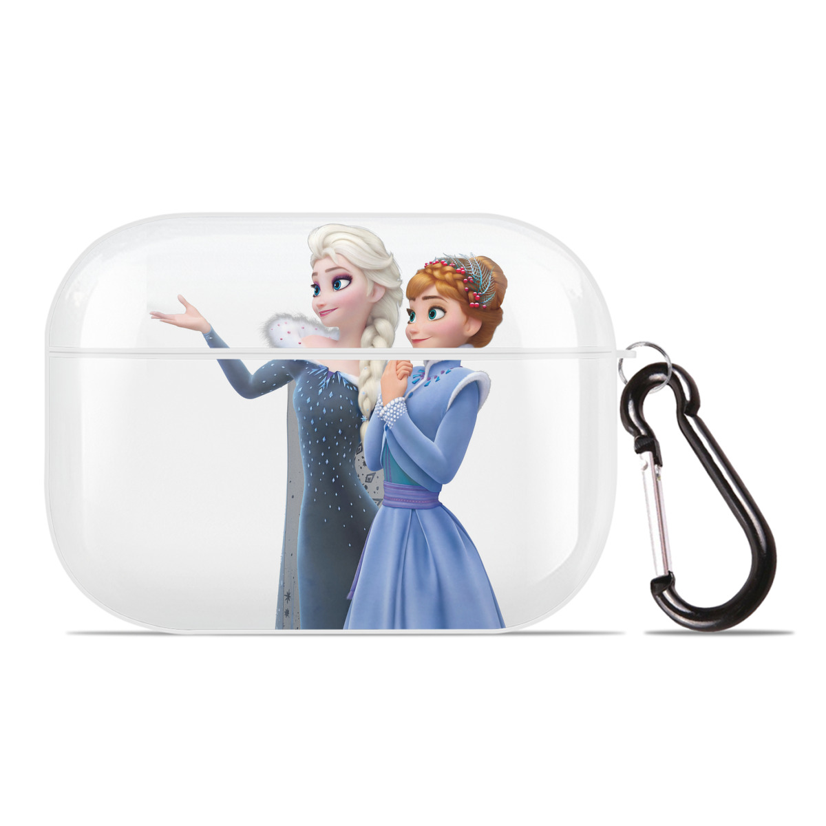 （画像用） アナと雪の女王 アンナ エルサ Frozen Anna Elsa 【AirPods Pro用】ハードシェル保護ケース 耐衝撃・防指紋・カラビナ付き商品仕様