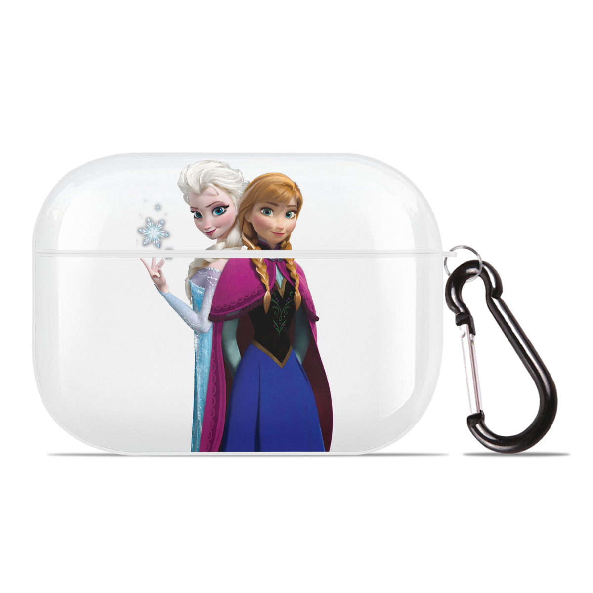 （画像用） アナと雪の女王 アンナ エルサ Frozen Anna Elsa 【AirPods Pro用】ハードシェル保護ケース 耐衝撃・防指紋・カラビナ付き商品仕様