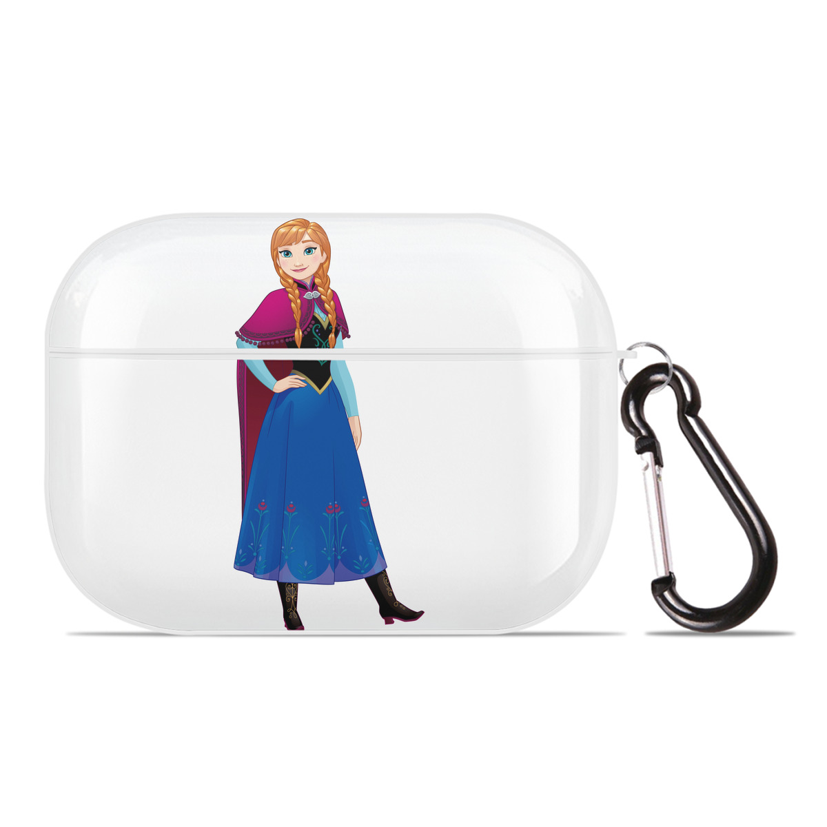 （画像用） アナと雪の女王 アンナ エルサ Frozen Anna Elsa 【AirPods Pro用】ハードシェル保護ケース 耐衝撃・防指紋・カラビナ付き商品仕様