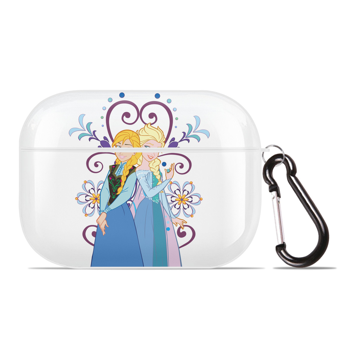 （画像用） アナと雪の女王 アンナ エルサ Frozen Anna Elsa 【AirPods Pro用】ハードシェル保護ケース 耐衝撃・防指紋・カラビナ付き商品仕様