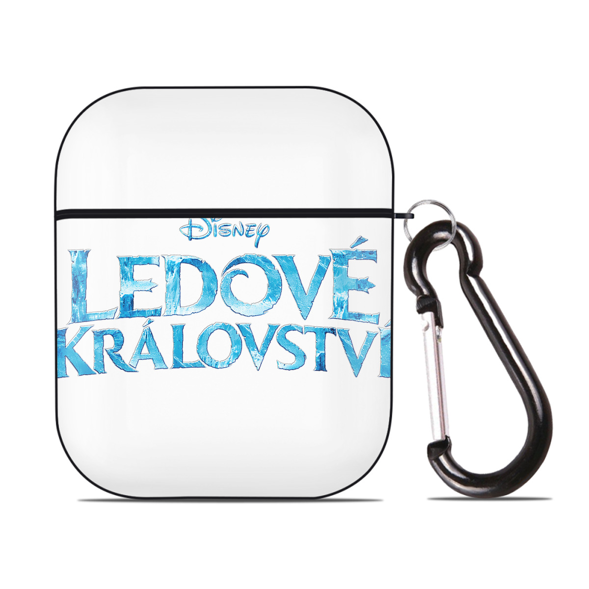 （画像用） アナと雪の女王 アンナ エルサ Frozen Anna Elsa AirPods 第2世代保護ケース ハードシェル ブラック 耐衝撃・防指紋・カラビナ付き