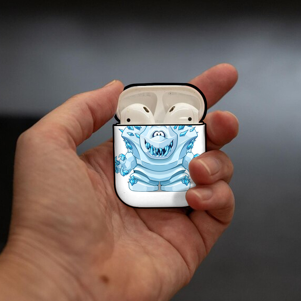 アナと雪の女王 アンナ エルサ Frozen Anna Elsa AirPods 第2世代保護ケース ハードシェル ブラック 耐衝撃・防指紋・カラビナ付き