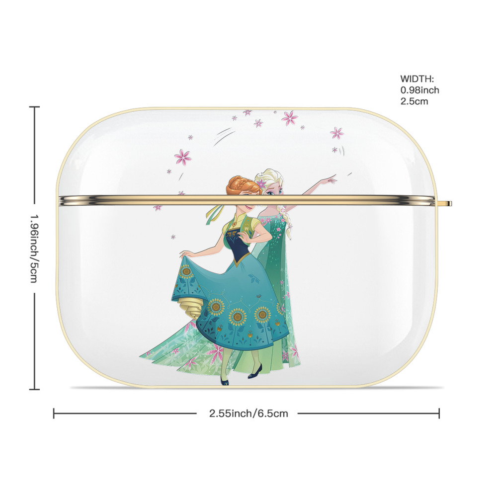 アナと雪の女王 アンナ エルサ Frozen Anna Elsa 【AirPods Pro用】ハードシェル保護ケース｜耐衝撃・防指紋・カラビナ付き商品仕様
