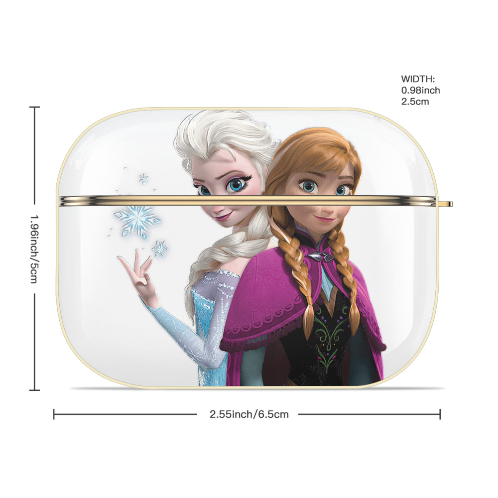 アナと雪の女王 アンナ エルサ Frozen Anna Elsa 【AirPods Pro用】ハードシェル保護ケース｜耐衝撃・防指紋・カラビナ付き商品仕様