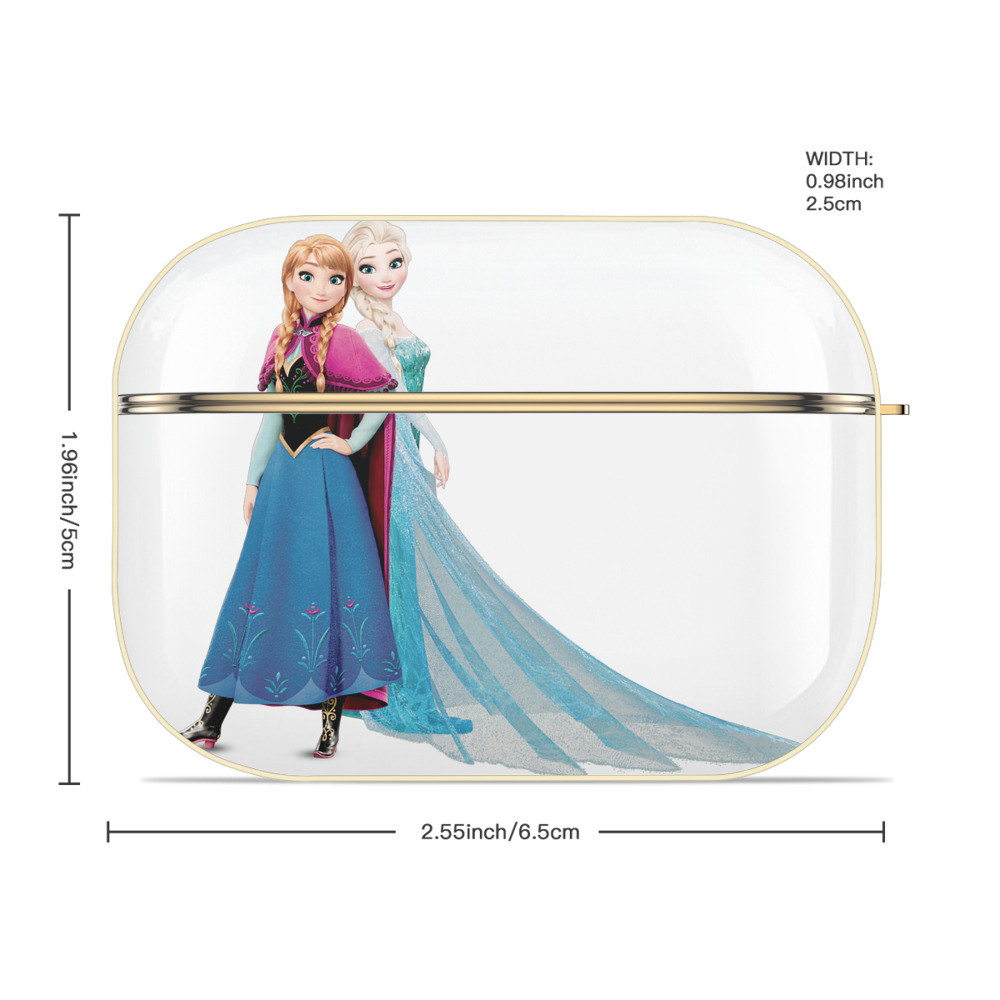 アナと雪の女王 アンナ エルサ Frozen Anna Elsa 【AirPods Pro用】ハードシェル保護ケース｜耐衝撃・防指紋・カラビナ付き商品仕様