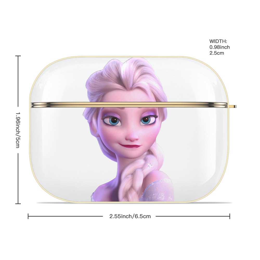 アナと雪の女王 アンナ エルサ Frozen Anna Elsa 【AirPods Pro用】ハードシェル保護ケース｜耐衝撃・防指紋・カラビナ付き商品仕様