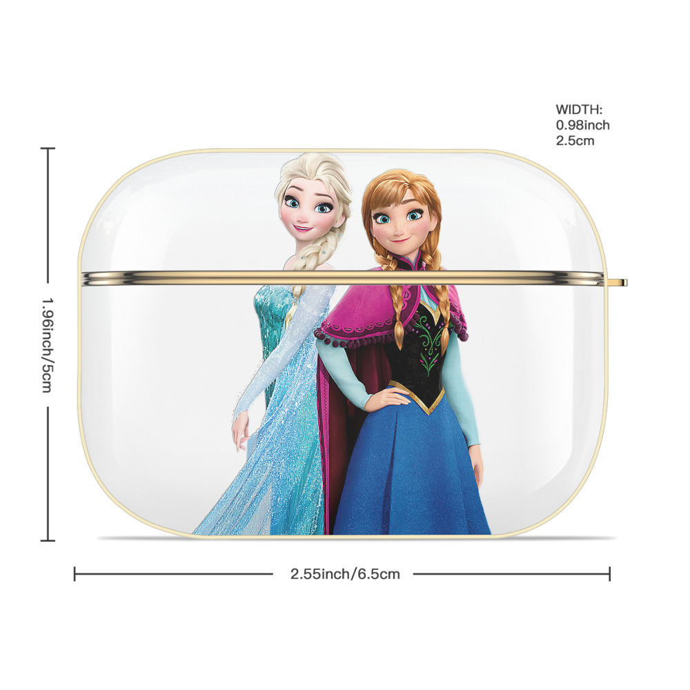 アナと雪の女王 アンナ エルサ Frozen Anna Elsa 【AirPods Pro用】ハードシェル保護ケース｜耐衝撃・防指紋・カラビナ付き商品仕様