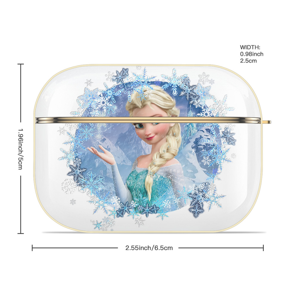 アナと雪の女王 アンナ エルサ Frozen Anna Elsa 【AirPods Pro用】ハードシェル保護ケース｜耐衝撃・防指紋・カラビナ付き商品仕様