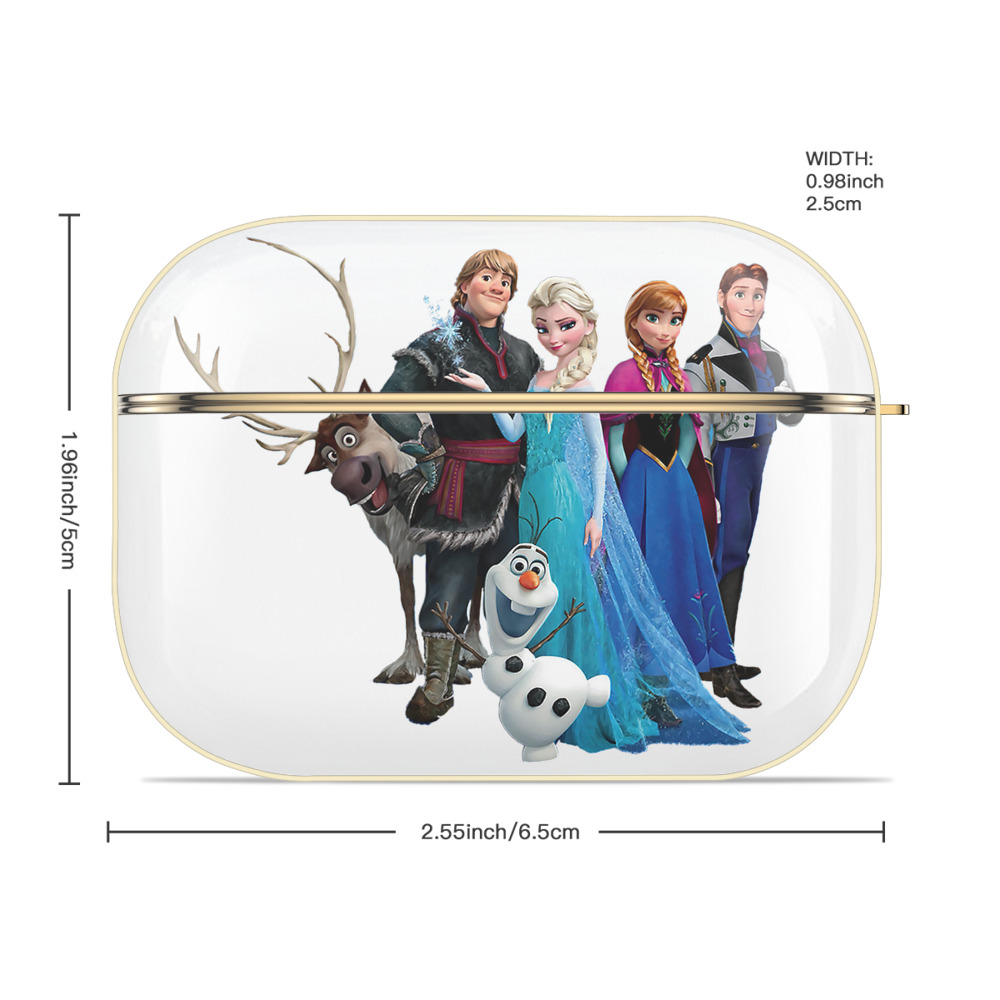 アナと雪の女王 アンナ エルサ Frozen Anna Elsa 【AirPods Pro用】ハードシェル保護ケース｜耐衝撃・防指紋・カラビナ付き商品仕様