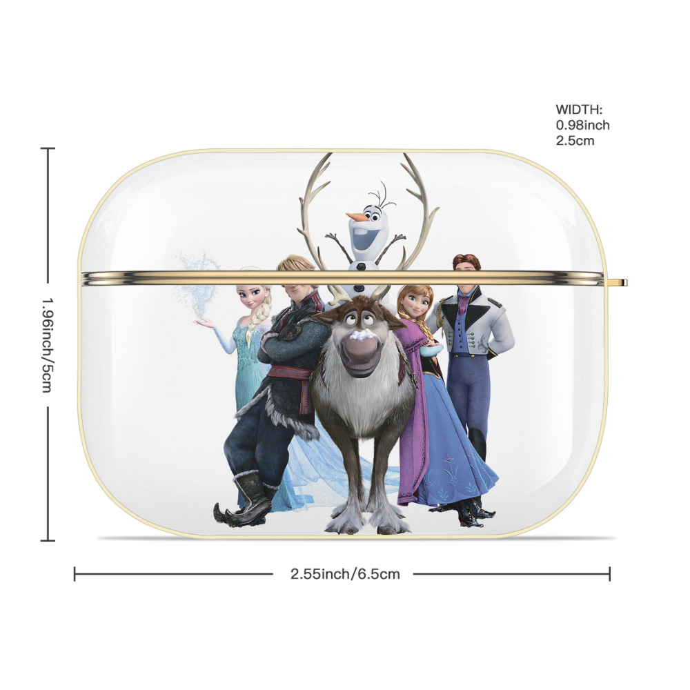 アナと雪の女王 アンナ エルサ Frozen Anna Elsa 【AirPods Pro用】ハードシェル保護ケース｜耐衝撃・防指紋・カラビナ付き商品仕様
