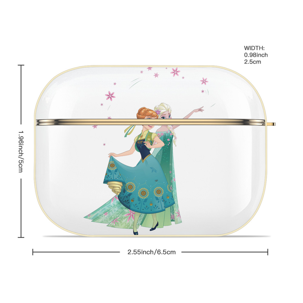 アナと雪の女王 アンナ エルサ Frozen Anna Elsa 【AirPods Pro用】ハードシェル保護ケース｜耐衝撃・防指紋・カラビナ付き商品仕様