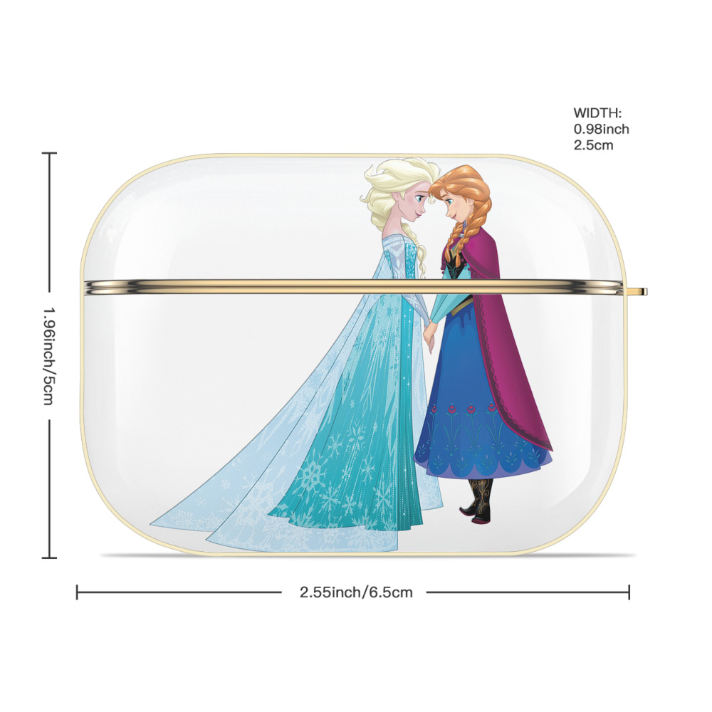 アナと雪の女王 アンナ エルサ Frozen Anna Elsa 【AirPods Pro用】ハードシェル保護ケース｜耐衝撃・防指紋・カラビナ付き商品仕様