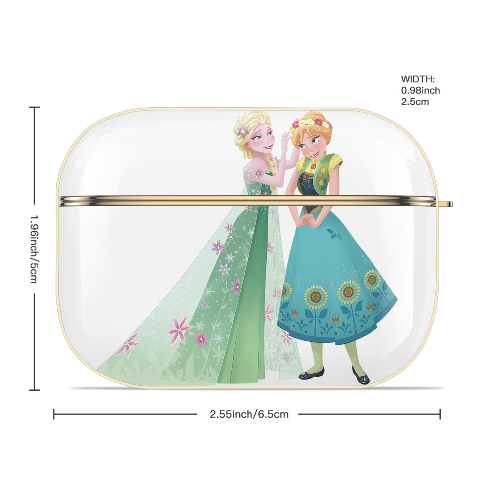 アナと雪の女王 アンナ エルサ Frozen Anna Elsa 【AirPods Pro用】ハードシェル保護ケース｜耐衝撃・防指紋・カラビナ付き商品仕様