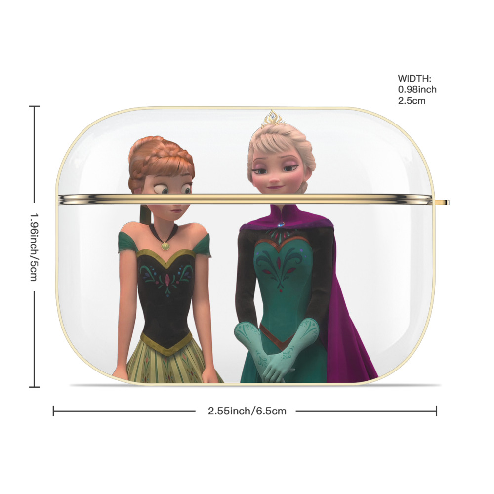 アナと雪の女王 アンナ エルサ Frozen Anna Elsa 【AirPods Pro用】ハードシェル保護ケース｜耐衝撃・防指紋・カラビナ付き商品仕様