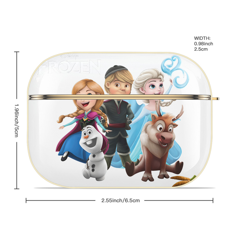 アナと雪の女王 アンナ エルサ Frozen Anna Elsa 【AirPods Pro用】ハードシェル保護ケース｜耐衝撃・防指紋・カラビナ付き商品仕様