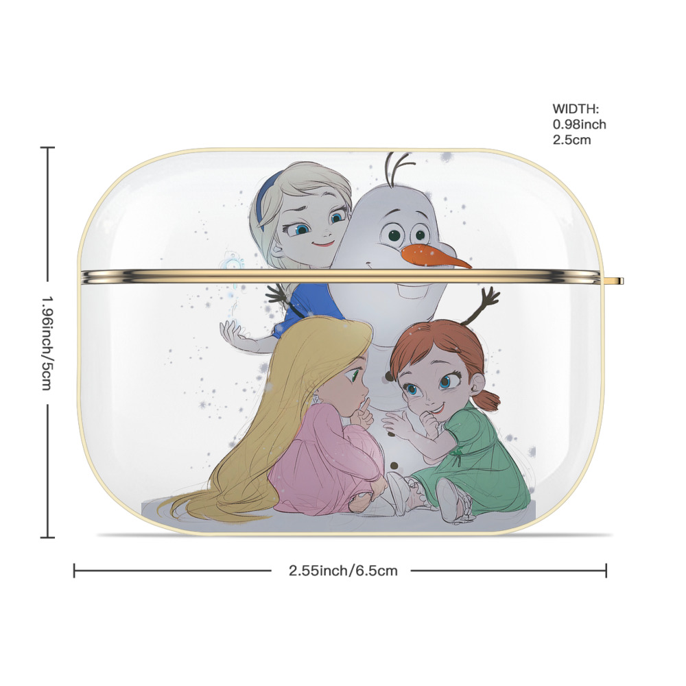 アナと雪の女王 アンナ エルサ Frozen Anna Elsa 【AirPods Pro用】ハードシェル保護ケース｜耐衝撃・防指紋・カラビナ付き商品仕様