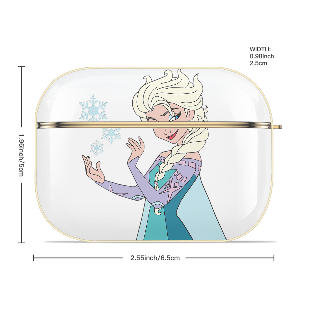 アナと雪の女王 アンナ エルサ Frozen Anna Elsa 【AirPods Pro用】ハードシェル保護ケース｜耐衝撃・防指紋・カラビナ付き商品仕様
