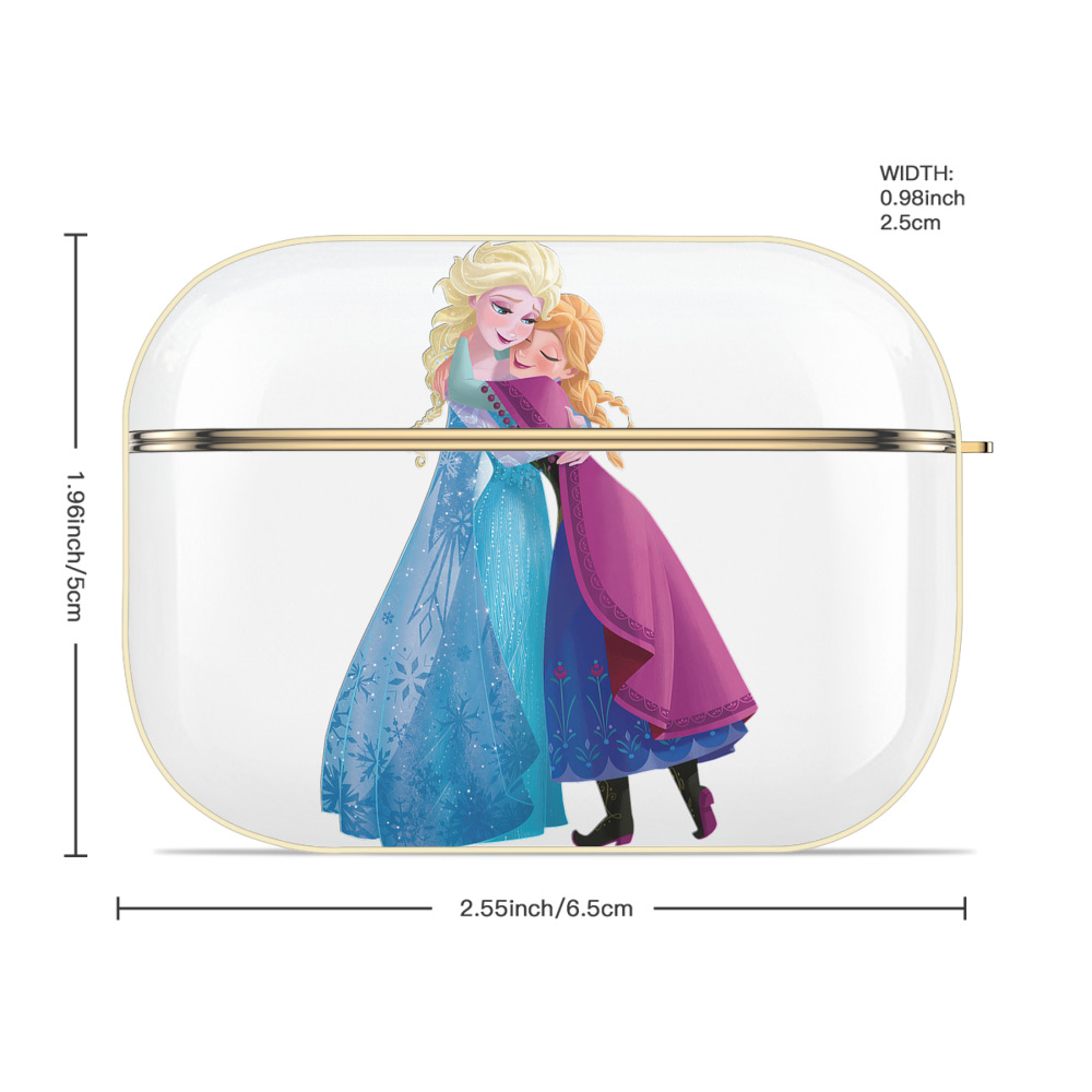 アナと雪の女王 アンナ エルサ Frozen Anna Elsa 【AirPods Pro用】ハードシェル保護ケース｜耐衝撃・防指紋・カラビナ付き商品仕様