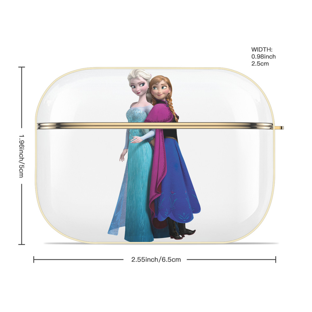 アナと雪の女王 アンナ エルサ Frozen Anna Elsa 【AirPods Pro用】ハードシェル保護ケース｜耐衝撃・防指紋・カラビナ付き商品仕様