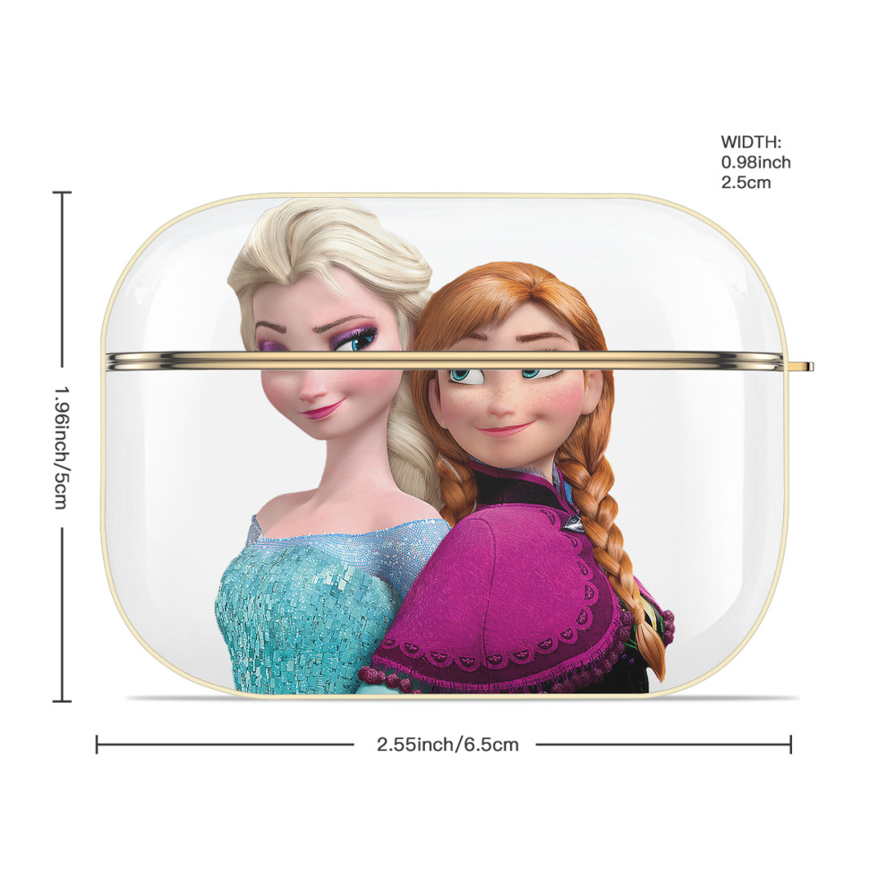 アナと雪の女王 アンナ エルサ Frozen Anna Elsa 【AirPods Pro用】ハードシェル保護ケース｜耐衝撃・防指紋・カラビナ付き商品仕様