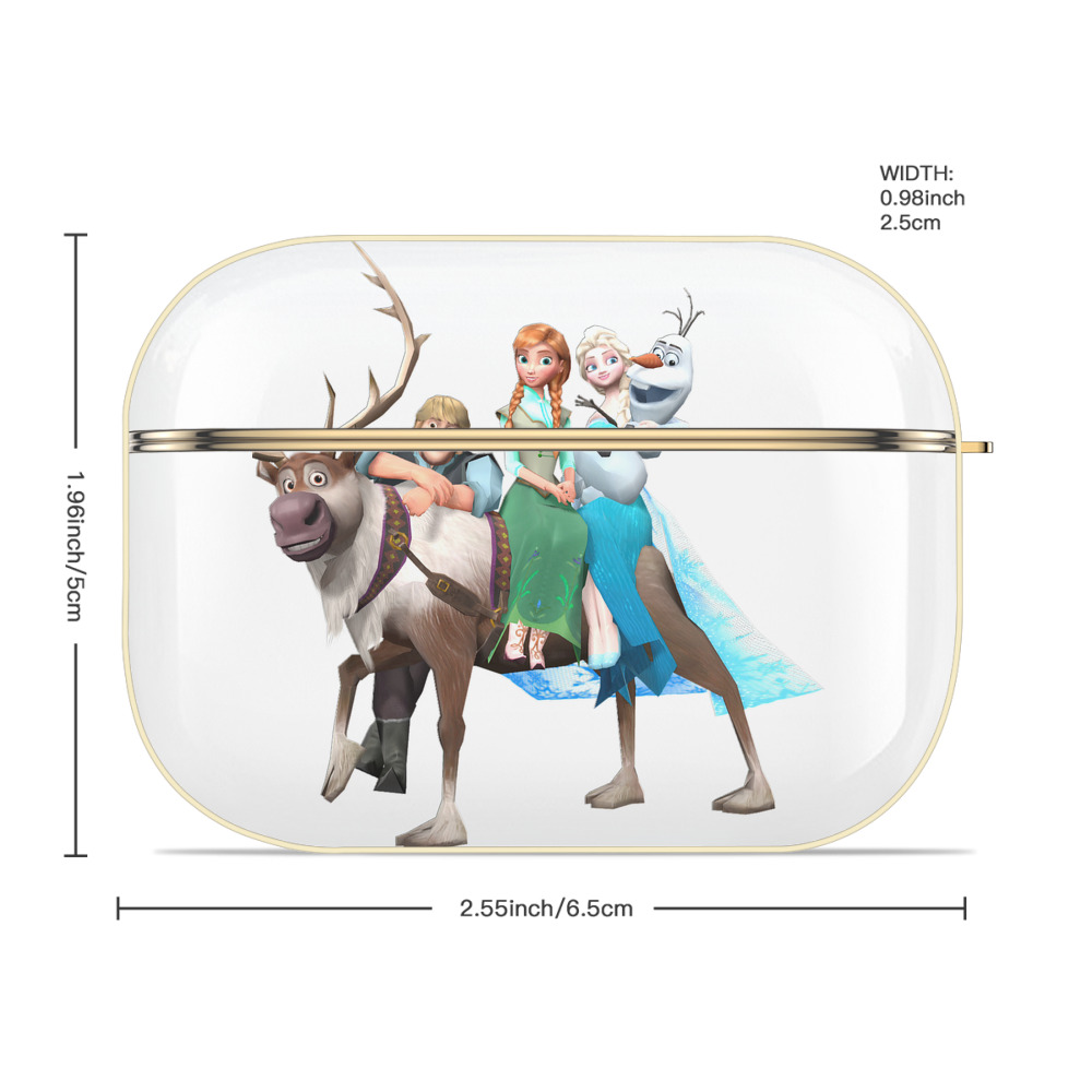 アナと雪の女王 アンナ エルサ Frozen Anna Elsa 【AirPods Pro用】ハードシェル保護ケース｜耐衝撃・防指紋・カラビナ付き商品仕様