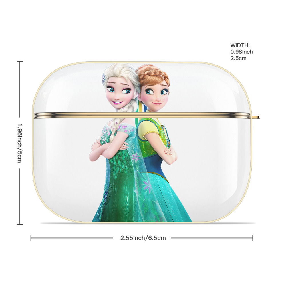 アナと雪の女王 アンナ エルサ Frozen Anna Elsa 【AirPods Pro用】ハードシェル保護ケース｜耐衝撃・防指紋・カラビナ付き商品仕様