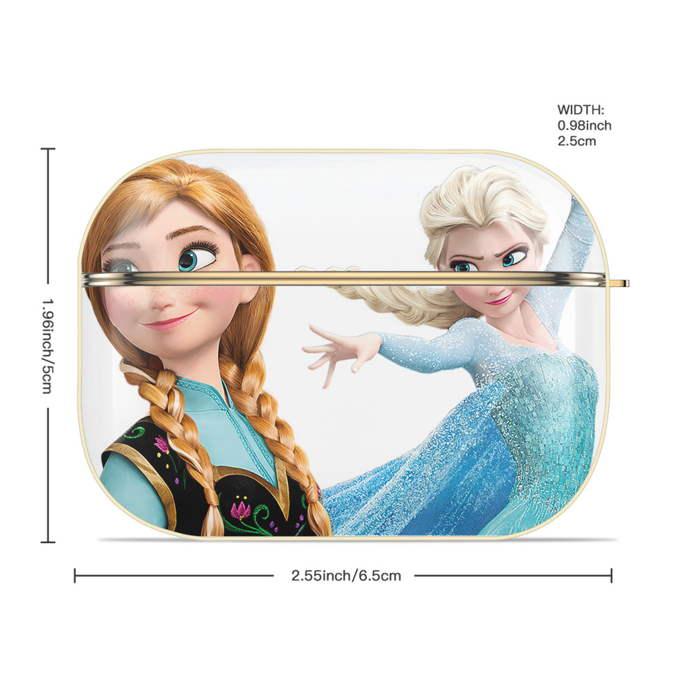 アナと雪の女王 アンナ エルサ Frozen Anna Elsa 【AirPods Pro用】ハードシェル保護ケース｜耐衝撃・防指紋・カラビナ付き商品仕様