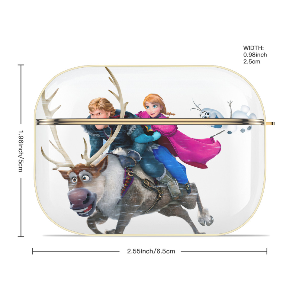アナと雪の女王 アンナ エルサ Frozen Anna Elsa 【AirPods Pro用】ハードシェル保護ケース｜耐衝撃・防指紋・カラビナ付き商品仕様