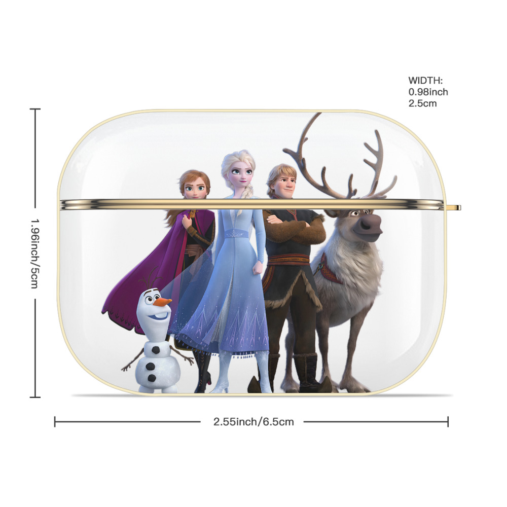 アナと雪の女王 アンナ エルサ Frozen Anna Elsa 【AirPods Pro用】ハードシェル保護ケース｜耐衝撃・防指紋・カラビナ付き商品仕様