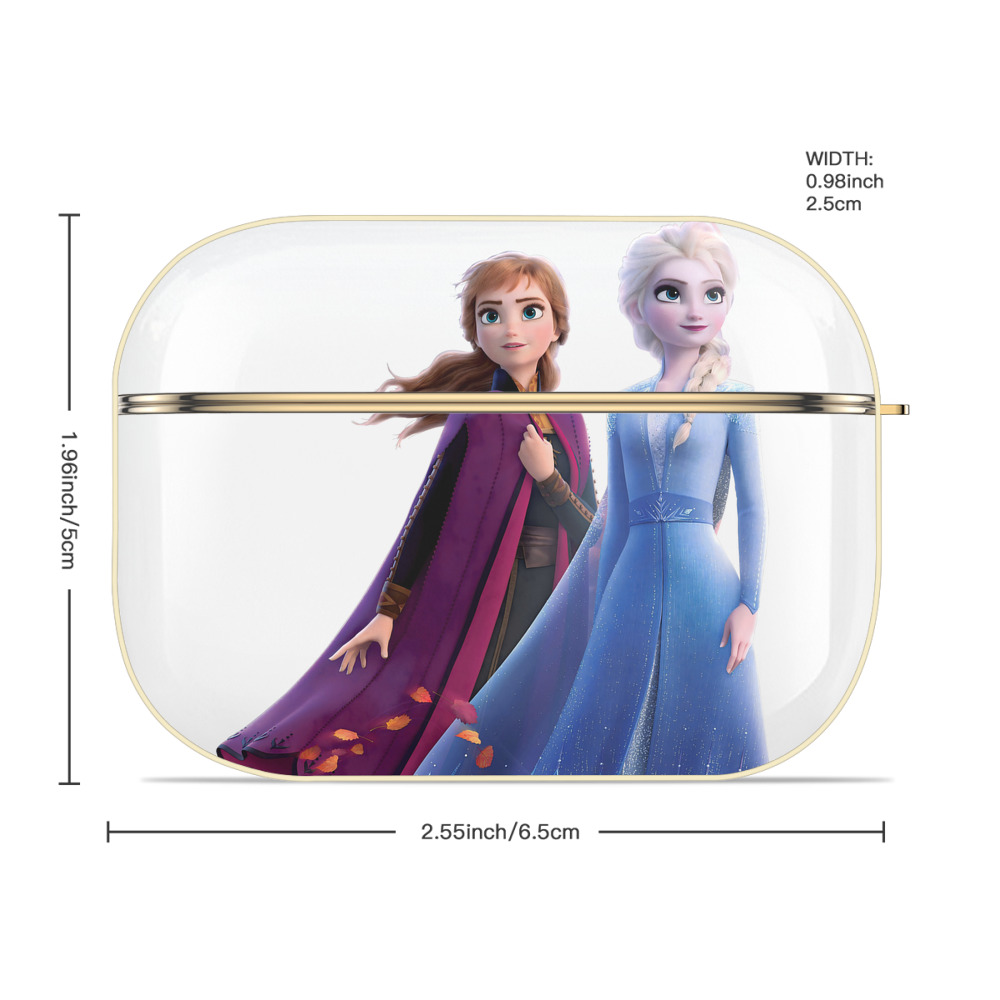 アナと雪の女王 アンナ エルサ Frozen Anna Elsa 【AirPods Pro用】ハードシェル保護ケース｜耐衝撃・防指紋・カラビナ付き商品仕様