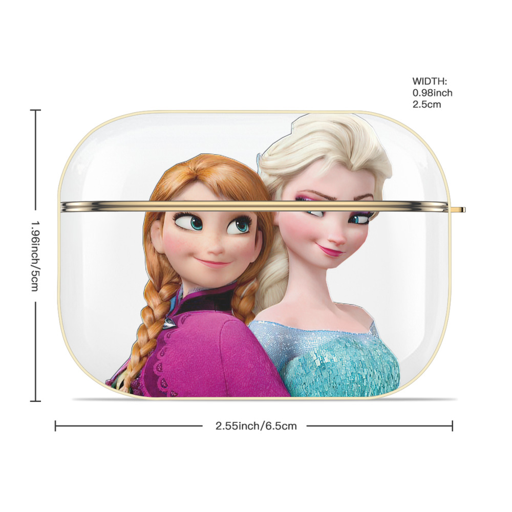 アナと雪の女王 アンナ エルサ Frozen Anna Elsa 【AirPods Pro用】ハードシェル保護ケース｜耐衝撃・防指紋・カラビナ付き商品仕様