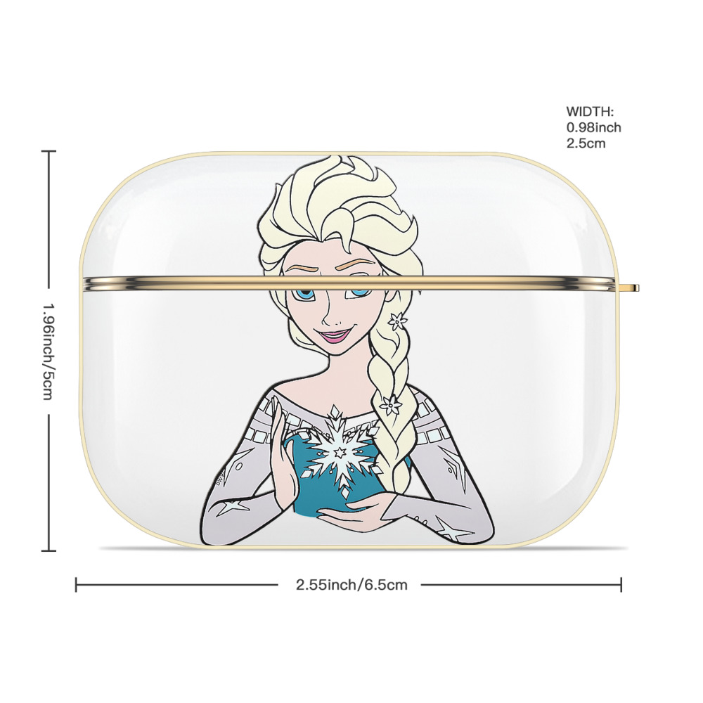 アナと雪の女王 アンナ エルサ Frozen Anna Elsa 【AirPods Pro用】ハードシェル保護ケース｜耐衝撃・防指紋・カラビナ付き商品仕様
