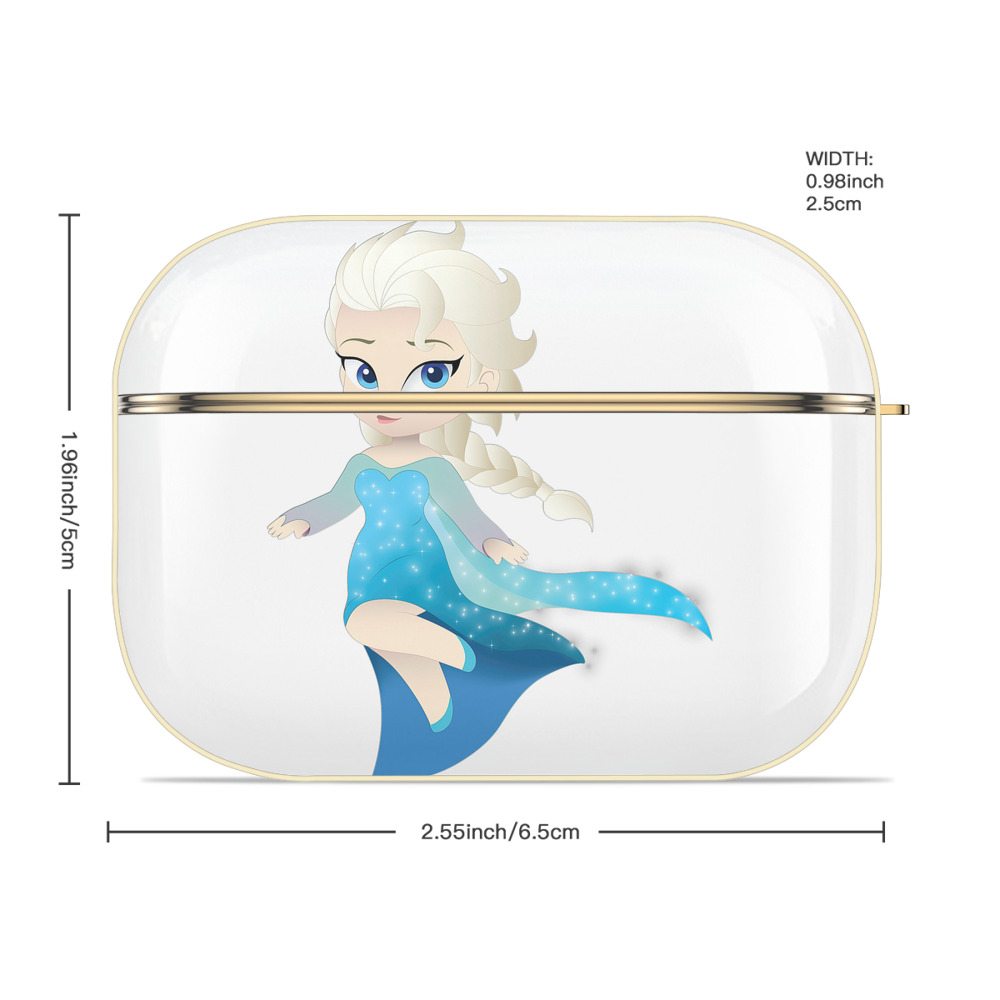 アナと雪の女王 アンナ エルサ Frozen Anna Elsa 【AirPods Pro用】ハードシェル保護ケース｜耐衝撃・防指紋・カラビナ付き商品仕様