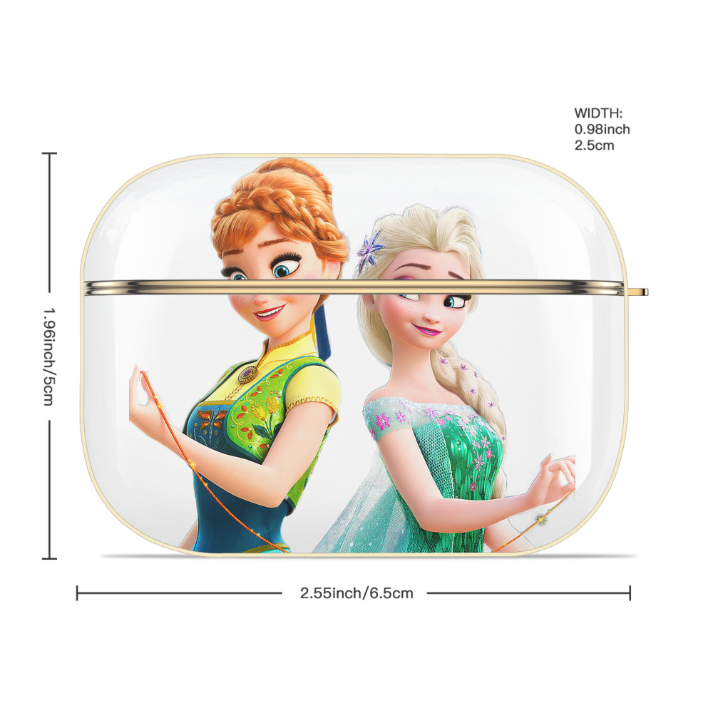 アナと雪の女王 アンナ エルサ Frozen Anna Elsa 【AirPods Pro用】ハードシェル保護ケース｜耐衝撃・防指紋・カラビナ付き商品仕様