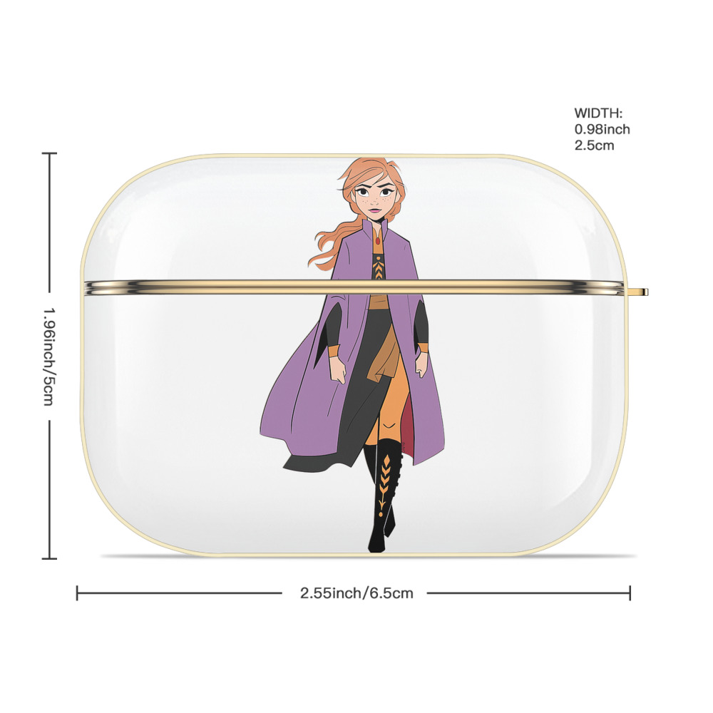 アナと雪の女王 アンナ エルサ Frozen Anna Elsa 【AirPods Pro用】ハードシェル保護ケース｜耐衝撃・防指紋・カラビナ付き商品仕様
