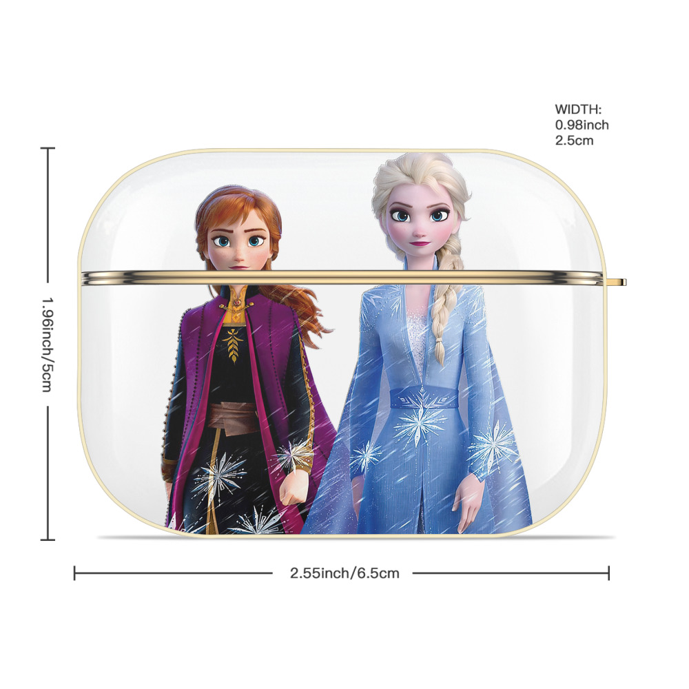 アナと雪の女王 アンナ エルサ Frozen Anna Elsa 【AirPods Pro用】ハードシェル保護ケース｜耐衝撃・防指紋・カラビナ付き商品仕様