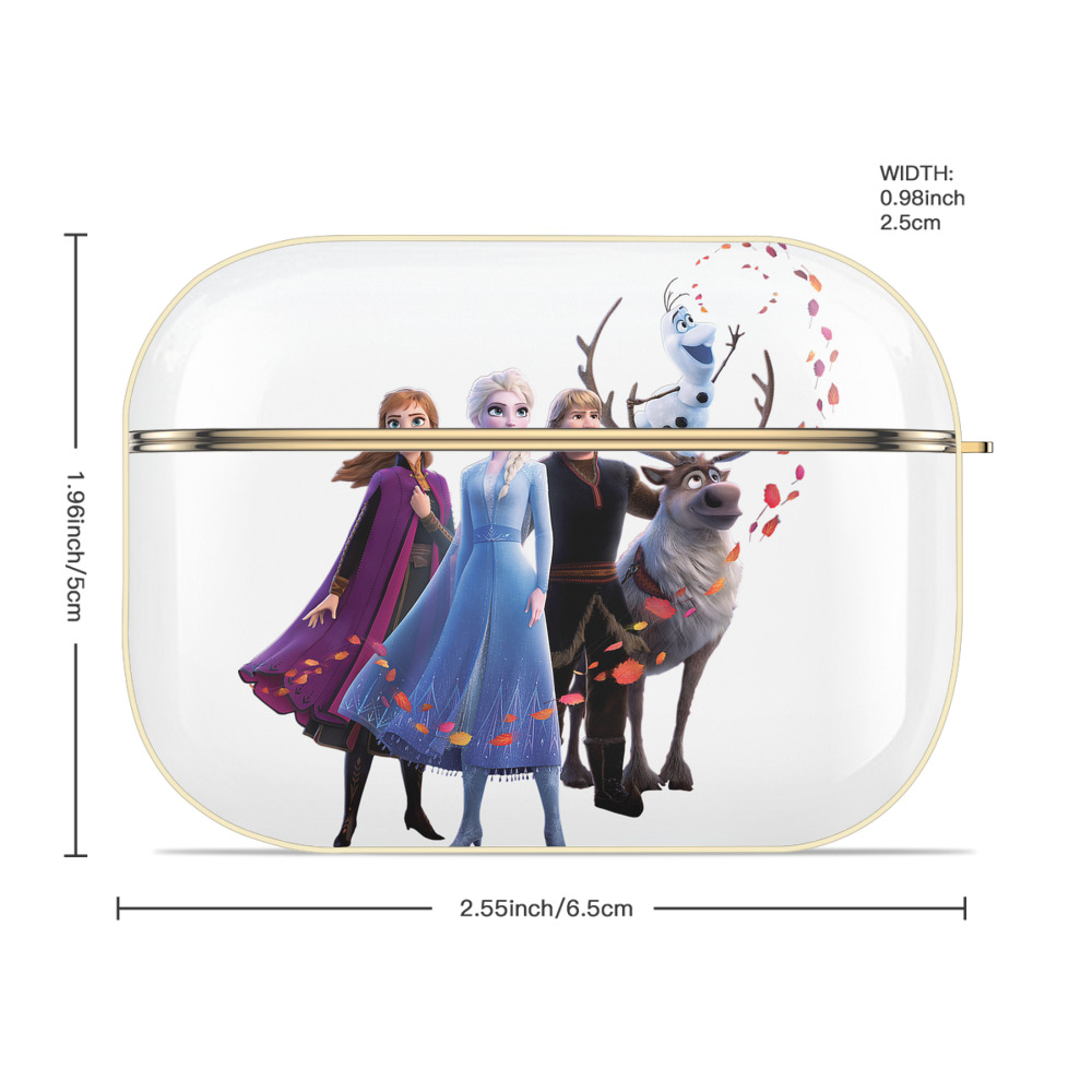 アナと雪の女王 アンナ エルサ Frozen Anna Elsa 【AirPods Pro用】ハードシェル保護ケース｜耐衝撃・防指紋・カラビナ付き商品仕様