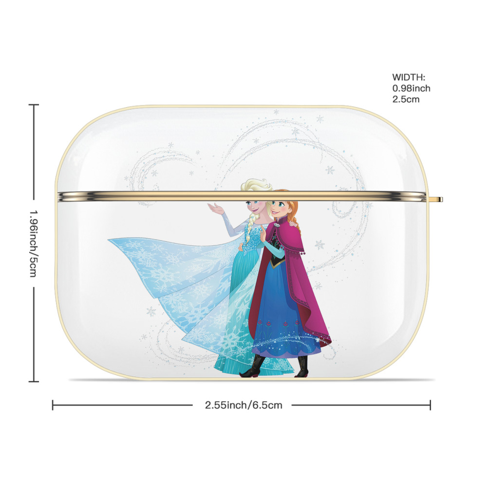 アナと雪の女王 アンナ エルサ Frozen Anna Elsa 【AirPods Pro用】ハードシェル保護ケース｜耐衝撃・防指紋・カラビナ付き商品仕様