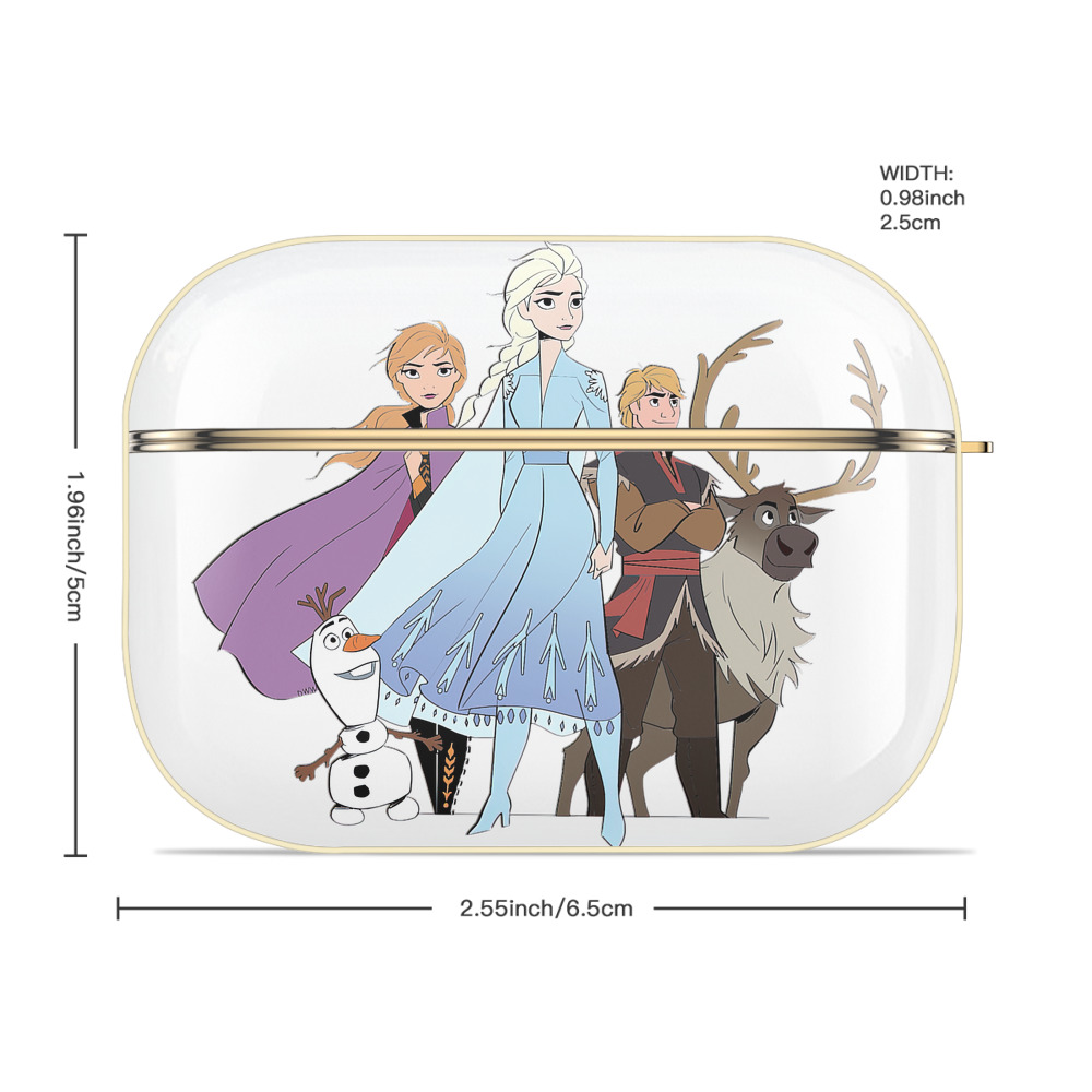 アナと雪の女王 アンナ エルサ Frozen Anna Elsa 【AirPods Pro用】ハードシェル保護ケース｜耐衝撃・防指紋・カラビナ付き商品仕様