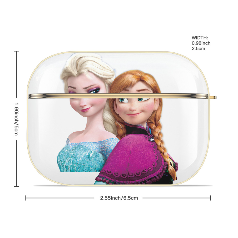 アナと雪の女王 アンナ エルサ Frozen Anna Elsa 【AirPods Pro用】ハードシェル保護ケース｜耐衝撃・防指紋・カラビナ付き商品仕様