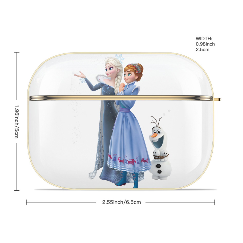 アナと雪の女王 アンナ エルサ Frozen Anna Elsa 【AirPods Pro用】ハードシェル保護ケース｜耐衝撃・防指紋・カラビナ付き商品仕様