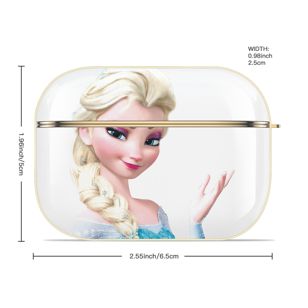 アナと雪の女王 アンナ エルサ Frozen Anna Elsa 【AirPods Pro用】ハードシェル保護ケース｜耐衝撃・防指紋・カラビナ付き商品仕様