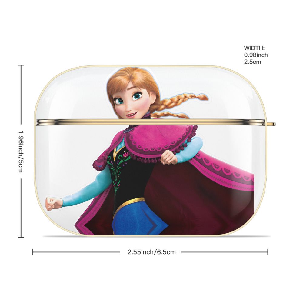 アナと雪の女王 アンナ エルサ Frozen Anna Elsa 【AirPods Pro用】ハードシェル保護ケース｜耐衝撃・防指紋・カラビナ付き商品仕様