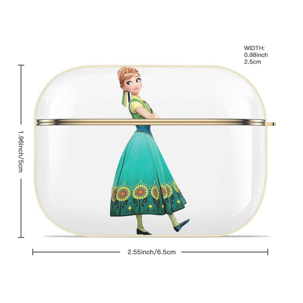 アナと雪の女王 アンナ エルサ Frozen Anna Elsa 【AirPods Pro用】ハードシェル保護ケース｜耐衝撃・防指紋・カラビナ付き商品仕様