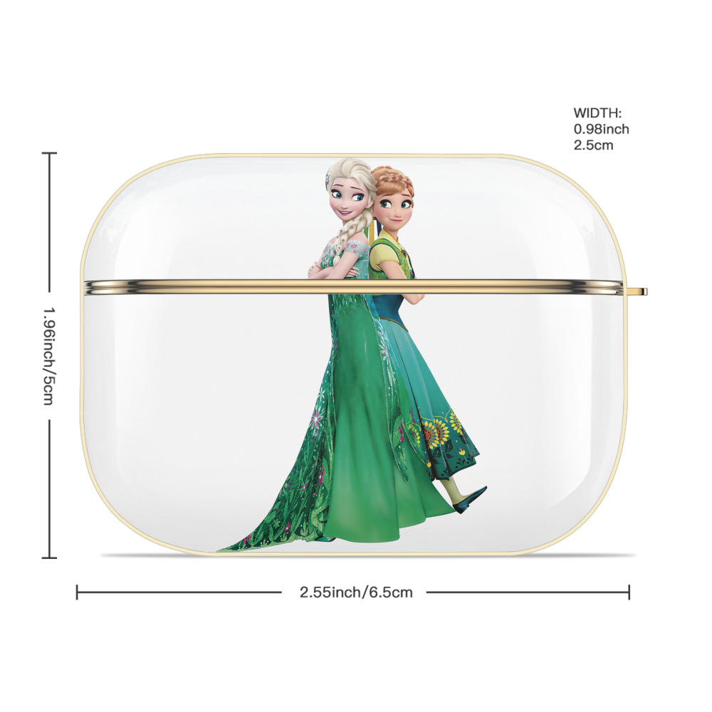 アナと雪の女王 アンナ エルサ Frozen Anna Elsa 【AirPods Pro用】ハードシェル保護ケース｜耐衝撃・防指紋・カラビナ付き商品仕様