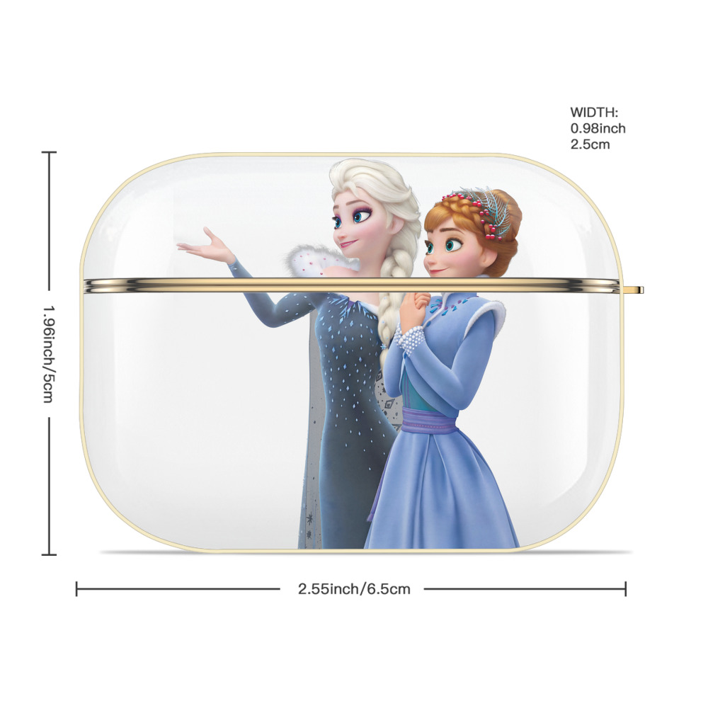 アナと雪の女王 アンナ エルサ Frozen Anna Elsa 【AirPods Pro用】ハードシェル保護ケース｜耐衝撃・防指紋・カラビナ付き商品仕様