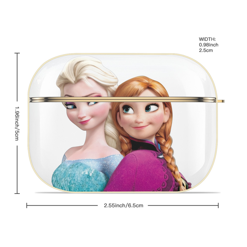 アナと雪の女王 アンナ エルサ Frozen Anna Elsa 【AirPods Pro用】ハードシェル保護ケース｜耐衝撃・防指紋・カラビナ付き商品仕様