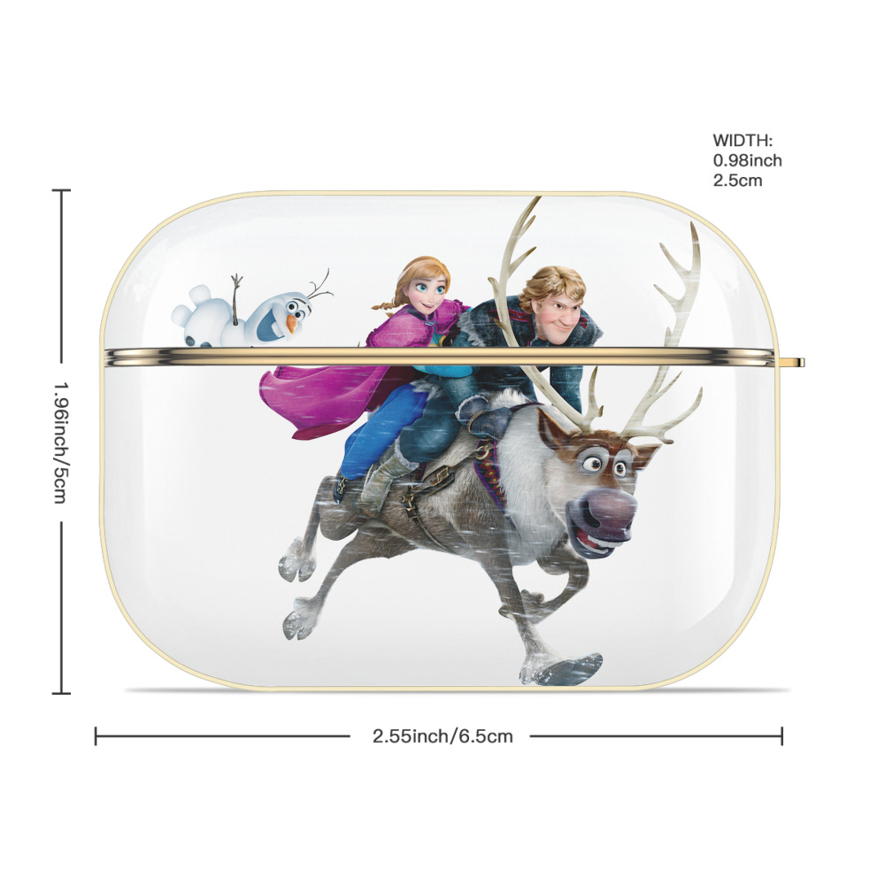 アナと雪の女王 アンナ エルサ Frozen Anna Elsa 【AirPods Pro用】ハードシェル保護ケース｜耐衝撃・防指紋・カラビナ付き商品仕様