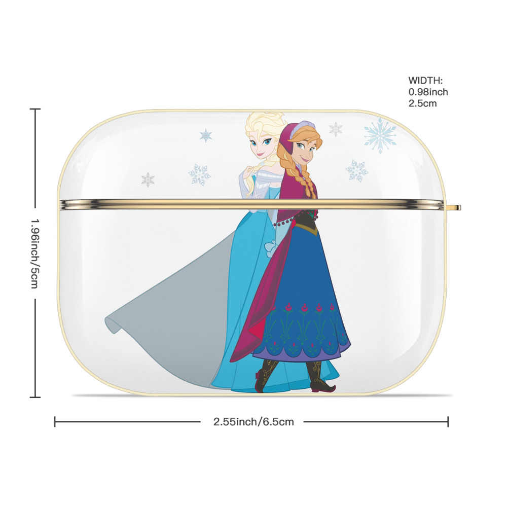 アナと雪の女王 アンナ エルサ Frozen Anna Elsa 【AirPods Pro用】ハードシェル保護ケース｜耐衝撃・防指紋・カラビナ付き商品仕様